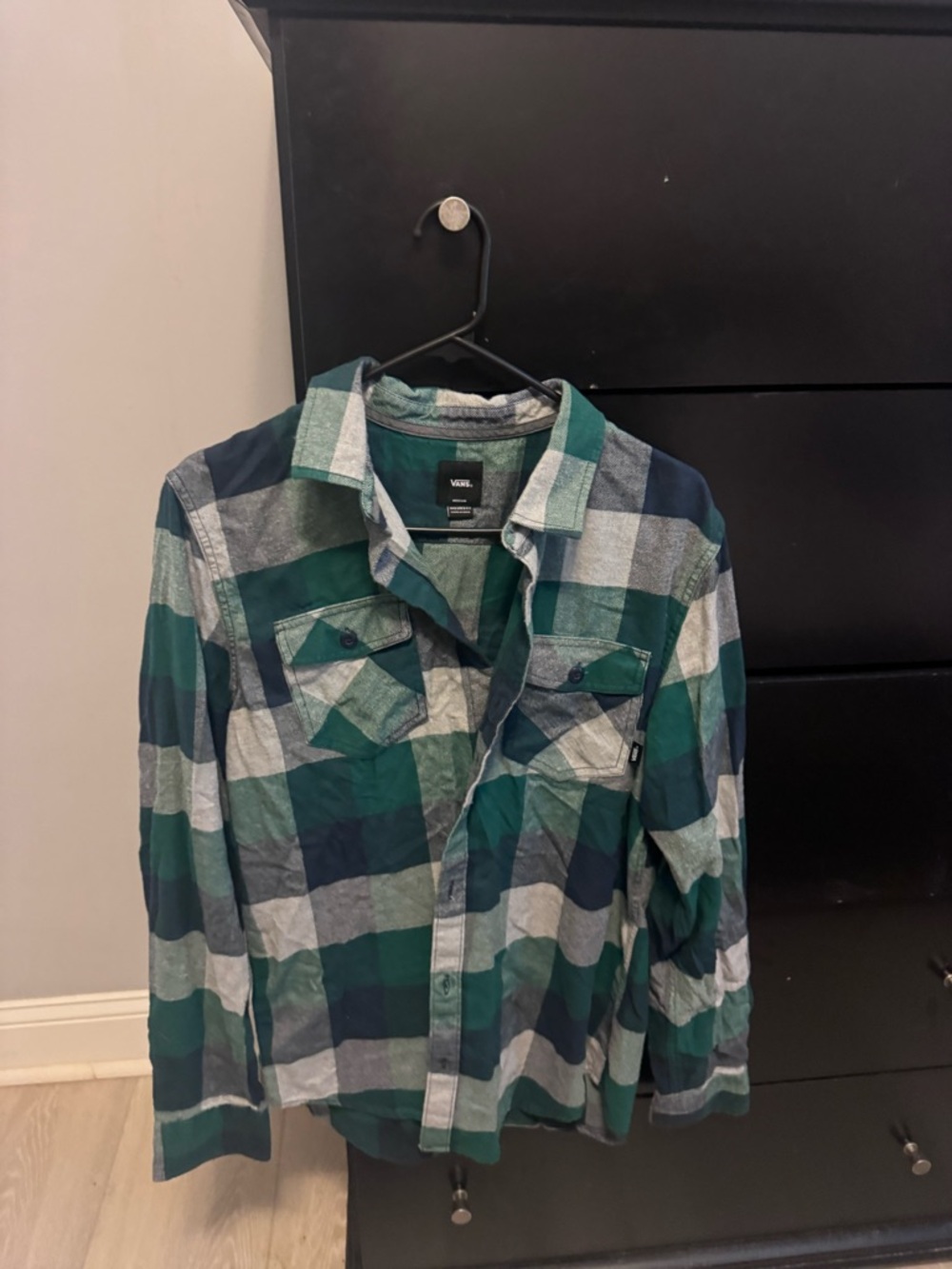 Vans Green & Navy Plaid Flannel Shirt